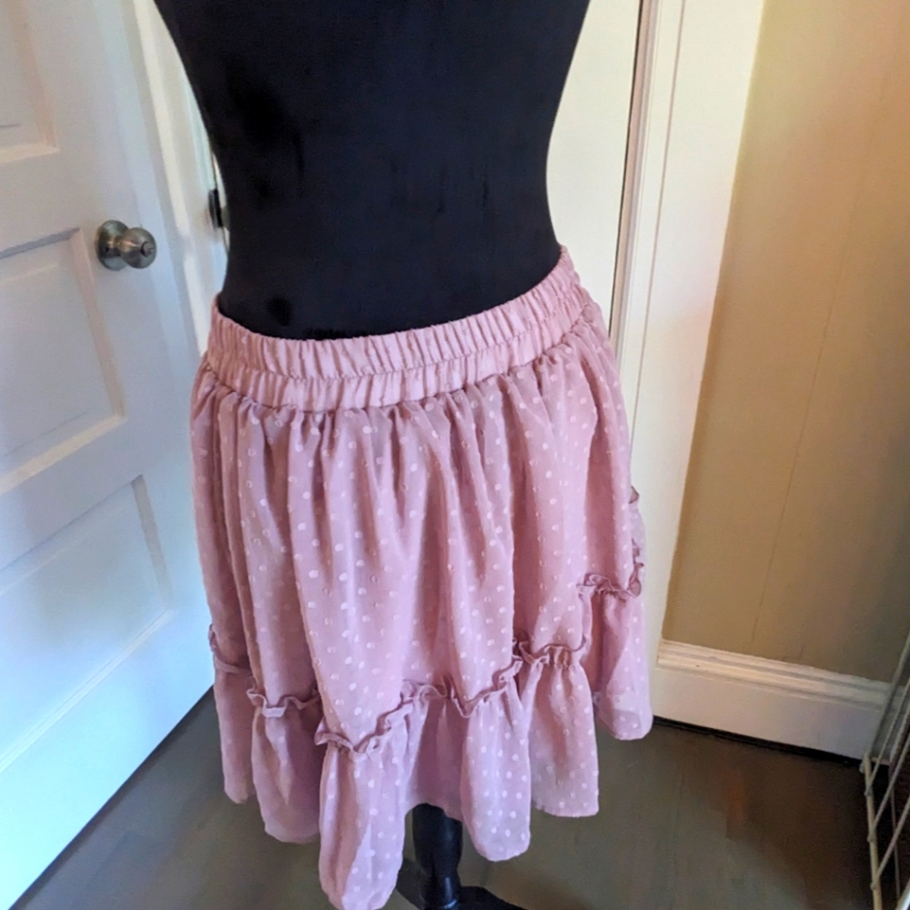 Pink frilly skirt